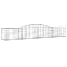 Greatstore 10 db íves horganyzott vas gabion kosár 400x50x60/80 cm