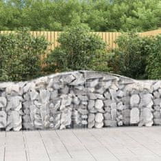 Greatstore 2 db íves horganyzott vas gabion kosár 400x50x80/100 cm