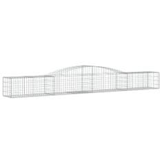 Greatstore 10 db íves horganyzott vas gabion kosár 400x50x40/60 cm