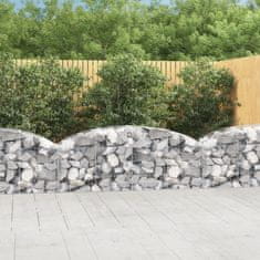 Greatstore íves horganyzott vas gabion kosár 200x50x60/80 cm