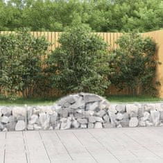 Greatstore íves horganyzott vas gabion kosár 200x30x40/60 cm