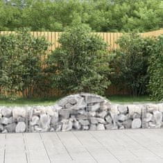 Greatstore íves horganyzott vas gabion kosár 200x50x40/60 cm