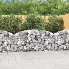 Greatstore íves horganyzott vas gabion kosár 200x30x80/100 cm