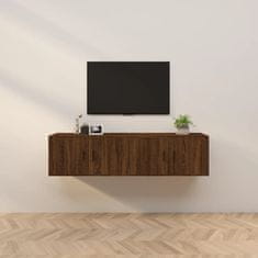 Vidaxl 2 db barna tölgy színű fali TV-szekrény 80 x 34,5 x 40cm 3188357