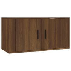 Vidaxl 2 db barna tölgy színű fali TV-szekrény 80 x 34,5 x 40cm 3188357