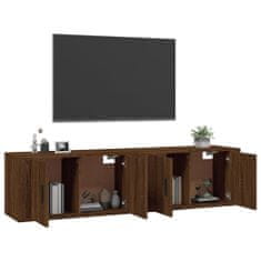 Vidaxl 2 db barna tölgy színű fali TV-szekrény 80 x 34,5 x 40cm 3188357