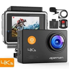 Apeman Tartós digitális fényképezőgép A79, 4KUltra HD, vízálló tok 40m-ig