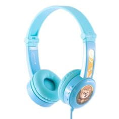 BuddyPhones Travel, gyerek utazó összecsukható fejhallgató, kék