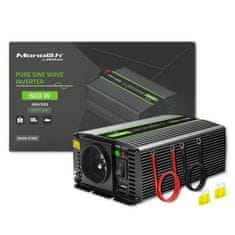 Qoltec Monolith feszültségátalakító | 300W | 600W | 24V - 230V | Pure Sine