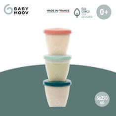 Babymoov Tálak fedővel BIO 6x 250ml