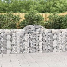 Vidaxl 13 db íves horganyzott vas gabion kosár 200x30x100/120 cm 3146121