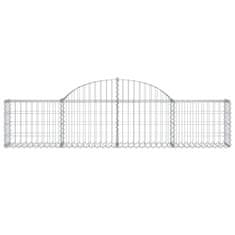 Vidaxl 13 db íves horganyzott vas gabion kosár 200x30x40/60 cm 3146058