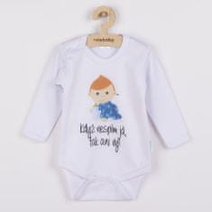 NEW BABY Nyomtatott bodysuit Ha én nem alszom, te sem fogsz - 80 (9-12m)