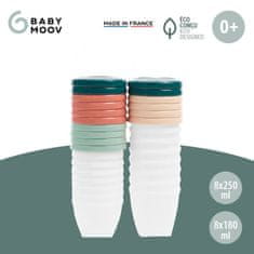 Babymoov Fedeles tálak BIO 8x 180ml + 8x 250ml