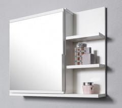 Fürdőszoba tükör LED fali lámpával, Fürdőszoba fali tükör polccal.