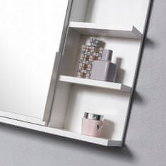 Fürdőszoba tükör LED fali lámpával, Fürdőszoba fali tükör polccal.