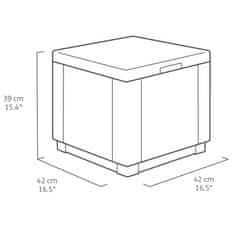 KETER Cube cappuccino színű tárolópuff 228749 422802