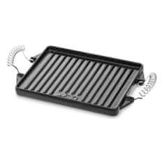 NEW Vaello téglalap alakú, fekete zománcozott acél grillsütő lemez (27 x 21 cm)