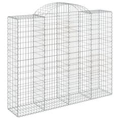 Vidaxl 13 db íves horganyzott vas gabion kosár 200x50x160/180 cm 3146394