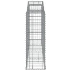 Greatstore 3 db íves horganyzott vas gabion kosár 300x50x140/160 cm