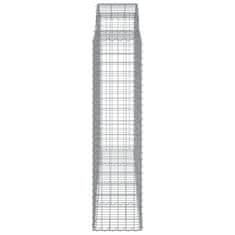 Greatstore 5 db íves horganyzott vas gabion kosár 200x50x160/180 cm