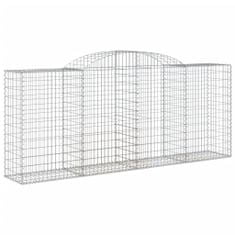 shumee 12 db íves horganyzott vas gabion kosár 300x50x120/140 cm