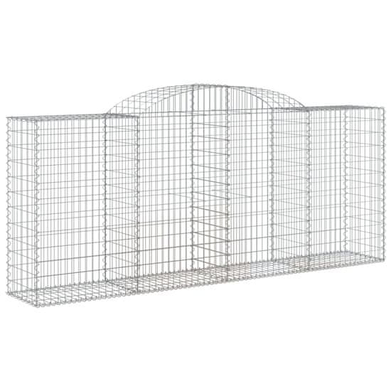 Vidaxl íves horganyzott vas gabion kosár 300 x 50 x 120/140 cm 153516