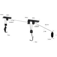 Wiltec Mennyezeti lift a kerékpár felakasztásához