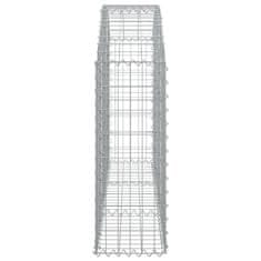 Vidaxl íves horganyzott vas gabion kosár 150x30x80/100 cm 153444