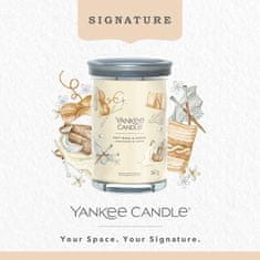 Yankee Candle Illatgyertya Signature Tumbler üveg nagyméretű Soft Wool & Amber 567g