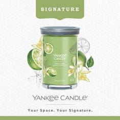 Yankee Candle Illatgyertya Signature Tumbler üvegben nagy Vanília Lime 567g
