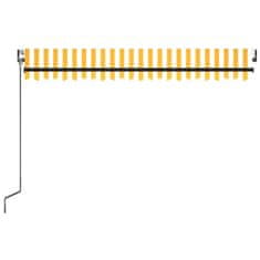 Vidaxl sárga és fehér automata napellenző 450 x 300 cm 3069128