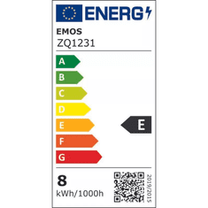 EMOS LED fényforrás kisgömb E14 8W természetes fehér (ZQ1231) (EmosZQ1231)