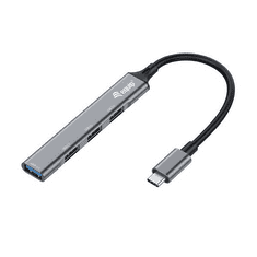 Equip USB-A Hub 4port szürke (128961) (equip128961)