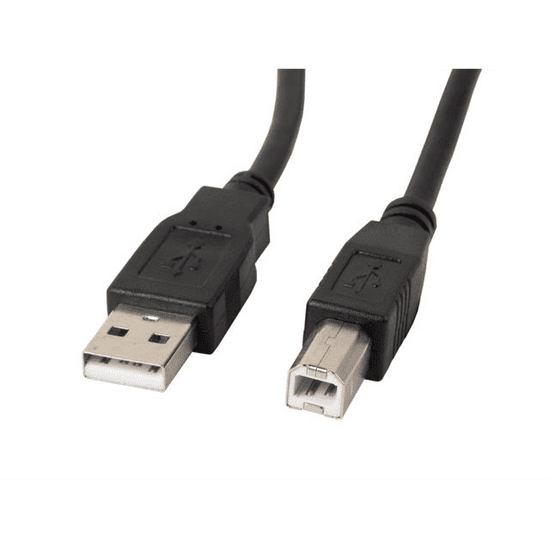 Lanberg USB 2.0 A-B összekötő kábel 1.8m fekete (CA-USBA-10CC-0018-BK) (CA-USBA-10CC-0018-BK)