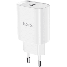 Hoco Hálózati töltő adapter, 20W, USB Type-C aljzat, gyorstöltés, PD, N14 Smart Charging, fehér (RS121218)