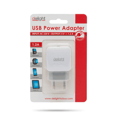 Delight 55045-1WH hálózati adapter 1x USB fehér (55045-1WH)