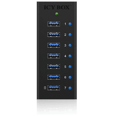 ICY BOX 7 portos USB3.0 HUB táppal (IB-AC618)