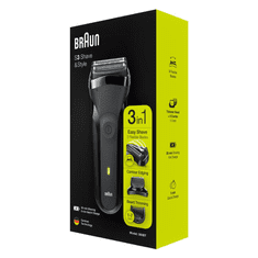 Braun Series 3 Shave&Style 300BT elektromos borotva precíziós szakállvágóval és 5 fésűvel fekete