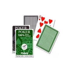 Piatnik Plasztik Póker kártyacsomag 1x55lap barna-zöld (136214) (136214)
