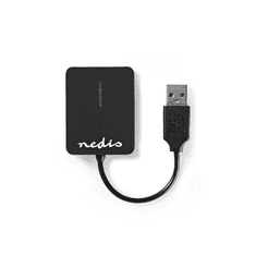 Nedis Kártyaolvasó Multicard USB2.0 (CRDRU2300BK) (CRDRU2300BK)