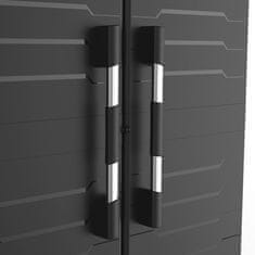 KETER Garage fekete és ezüst tárolószekrény polcokkal XL 188 cm 434761