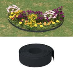 Vidaxl 2 db fekete polietilén kerti szegély 10 m x 15 cm 3155444