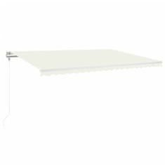 Vidaxl krémszínű automata szélérzékelős és LED-es napellenző 500x350cm 3069032