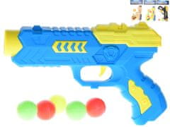 BB gun 22,5 cm + 6 lövedék - vegyes színek (sárga, kék, narancssárga, fekete)
