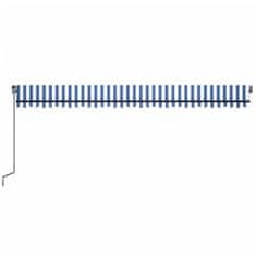 Vidaxl kék és fehér kézzel kihúzható napellenző 600 x 350 cm 3069236