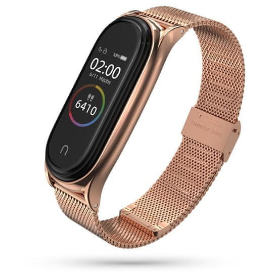 Tech-protect Milanese szíj Xiaomi Mi Band 7, rose gold