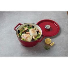 Pyrex Fazék fedővel, Slow Cook 4 l, piros