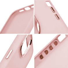 TokShop Apple iPhone 14 Plus, Szilikon tok, közepesen ütésálló, fémhatású kamera keret, Frame Case, rózsaszín (131645)