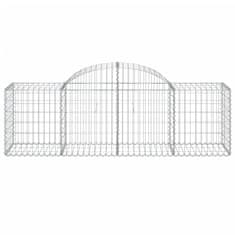 Greatstore 7 db íves horganyzott vas gabion kosár 200x50x60/80 cm